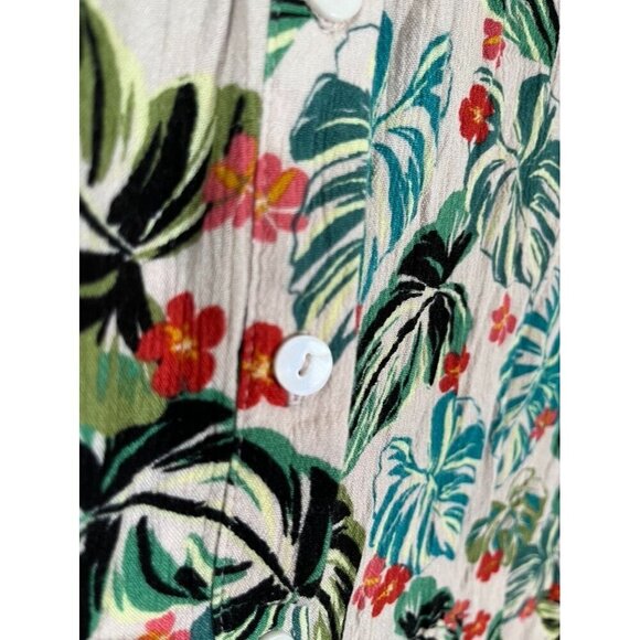 Lost Wonder Floral Top 2X Green Tunic Boho Western Classic Preppy Resort Chic - Picture 4 of 12